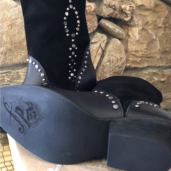 Free People Jaxson studded black suede boots - Picture 7 of 9